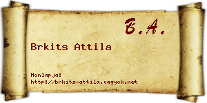Brkits Attila névjegykártya